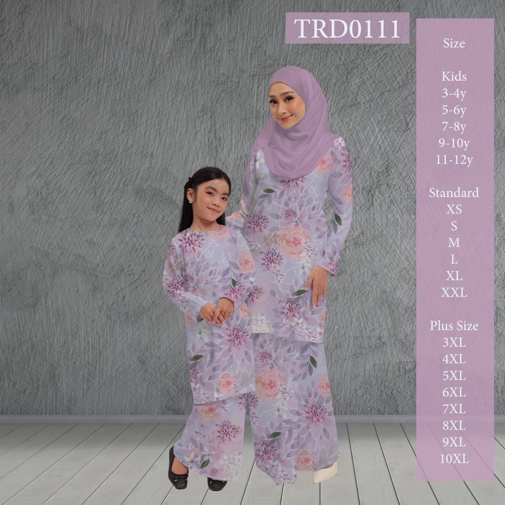 Baju Kurung Printed in TRD0111