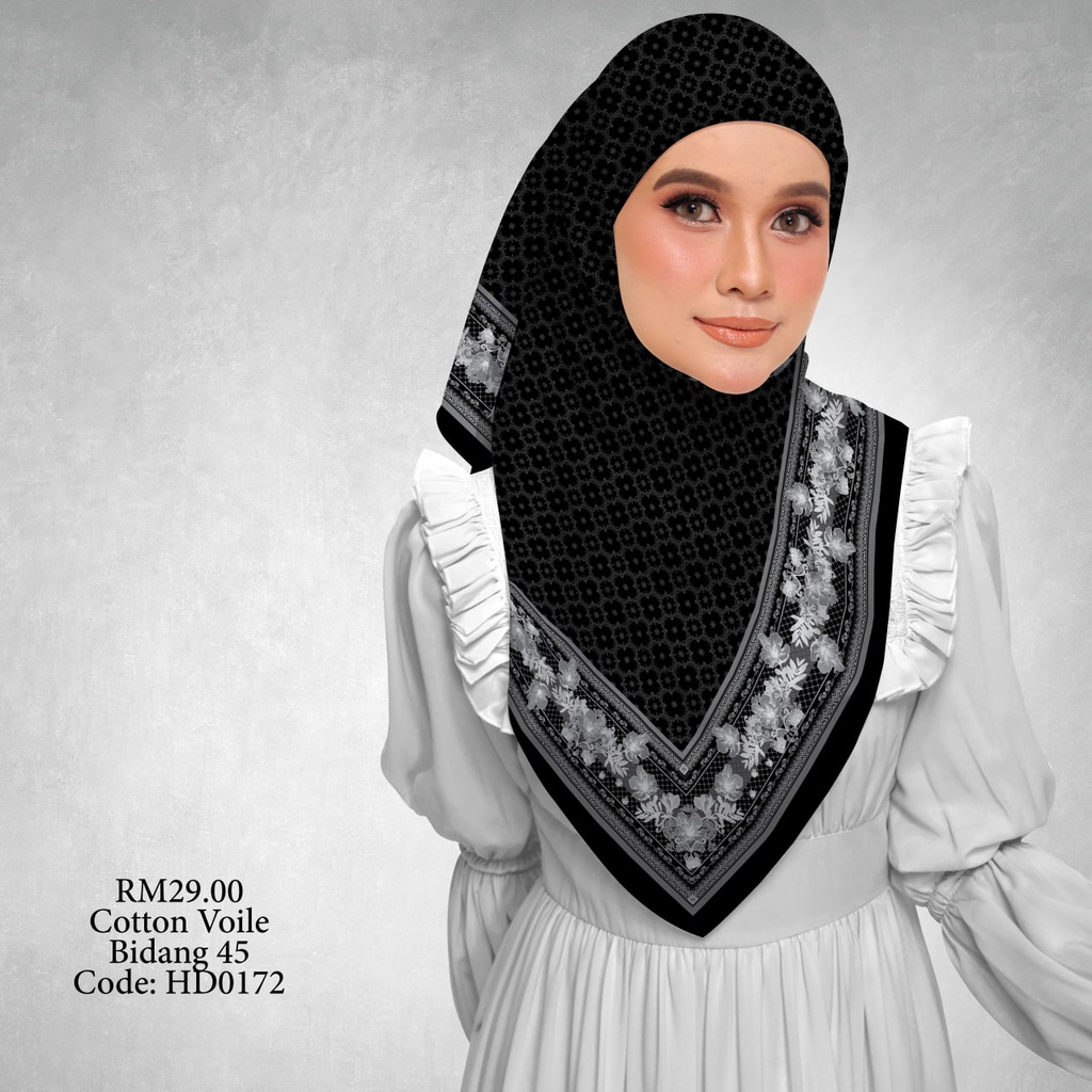 Tudung Bawal (Square Hijab) in HD0172