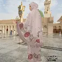 Telekung Travel Satin Printed (Awning Moss Crepe Berdagu) in TRD0050